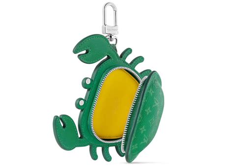 louis vuitton crab pouch|LOUIS VUITTON Monogram Crab Bag Charm Green.